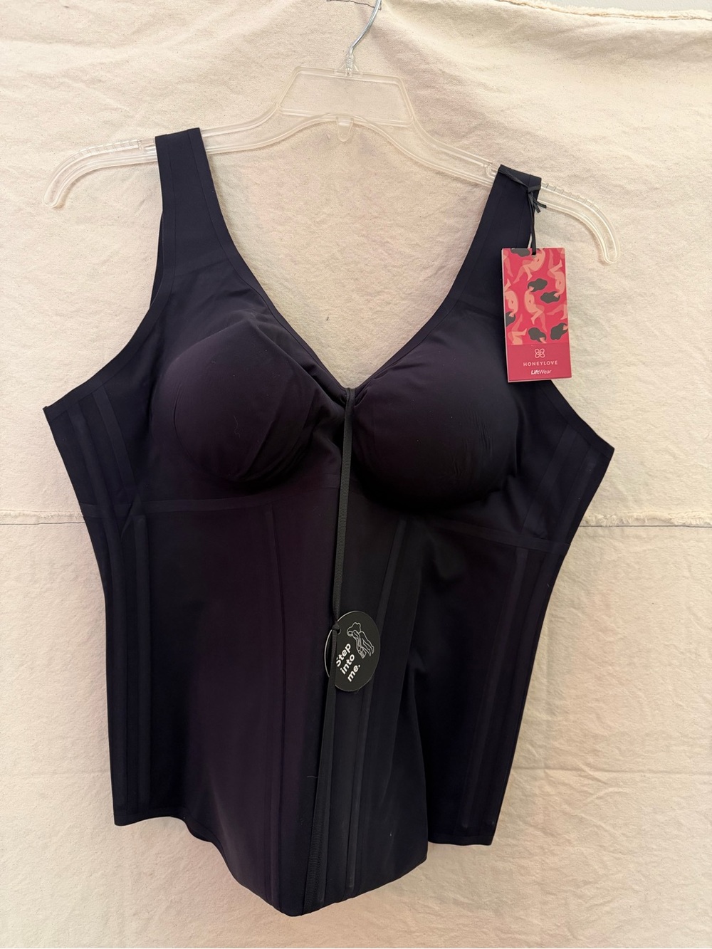 Honeylove Black Sculpting Bodysuit with Built-In Cups